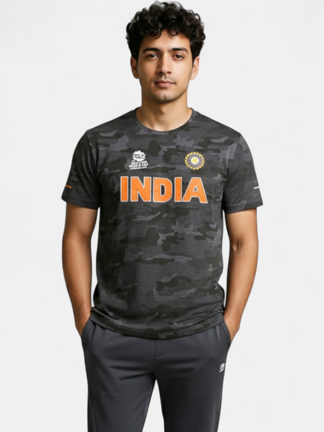 Camo India - Mens T-Shirt Black Small