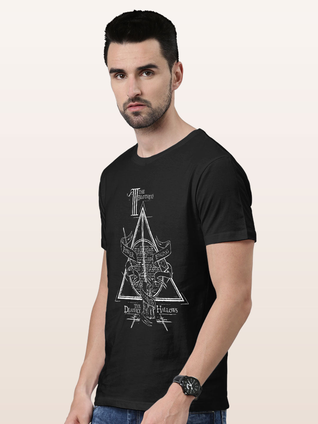 The Deathly Hallows - Mens T-Shirt Black Small