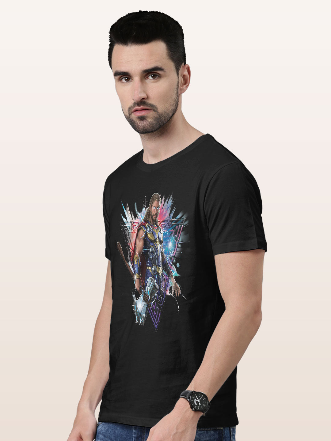 Worthy Thor Pose - Mens T-Shirt Black XL