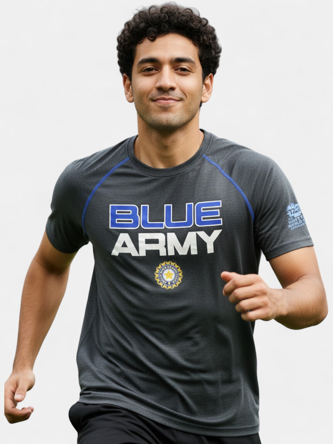 Blue Army - Mens T-Shirt Black XL