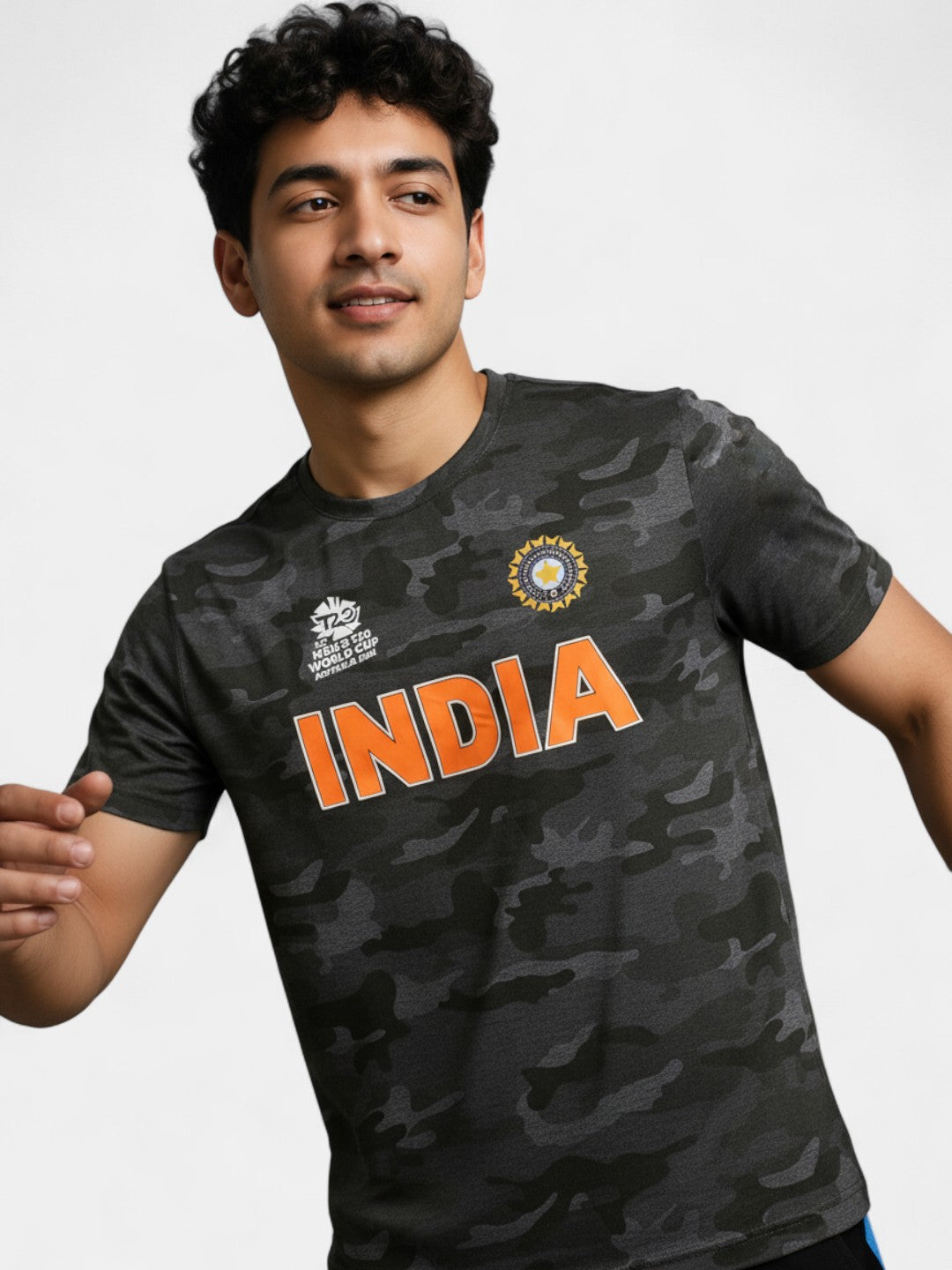 Camo India - Mens T-Shirt Black Small