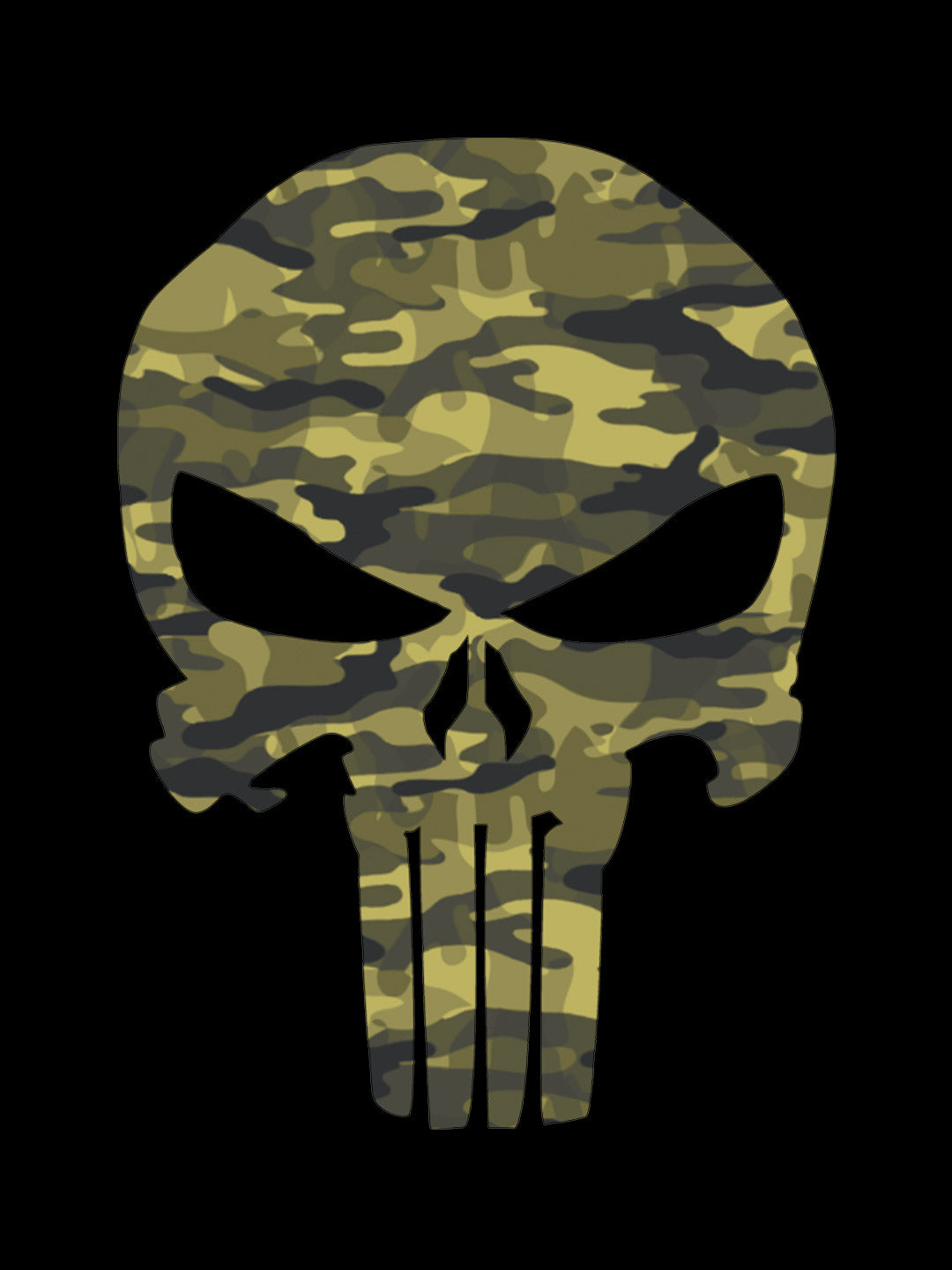 Camo Punisher - Mens T-Shirt Black Medium