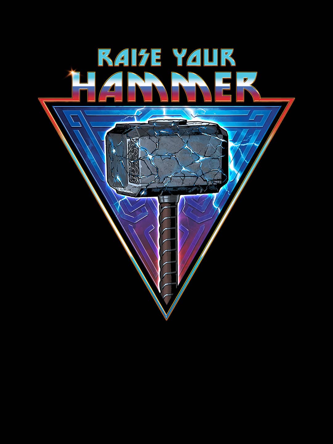 Mighty Raise your Hammer - Mens T-Shirt Black XL