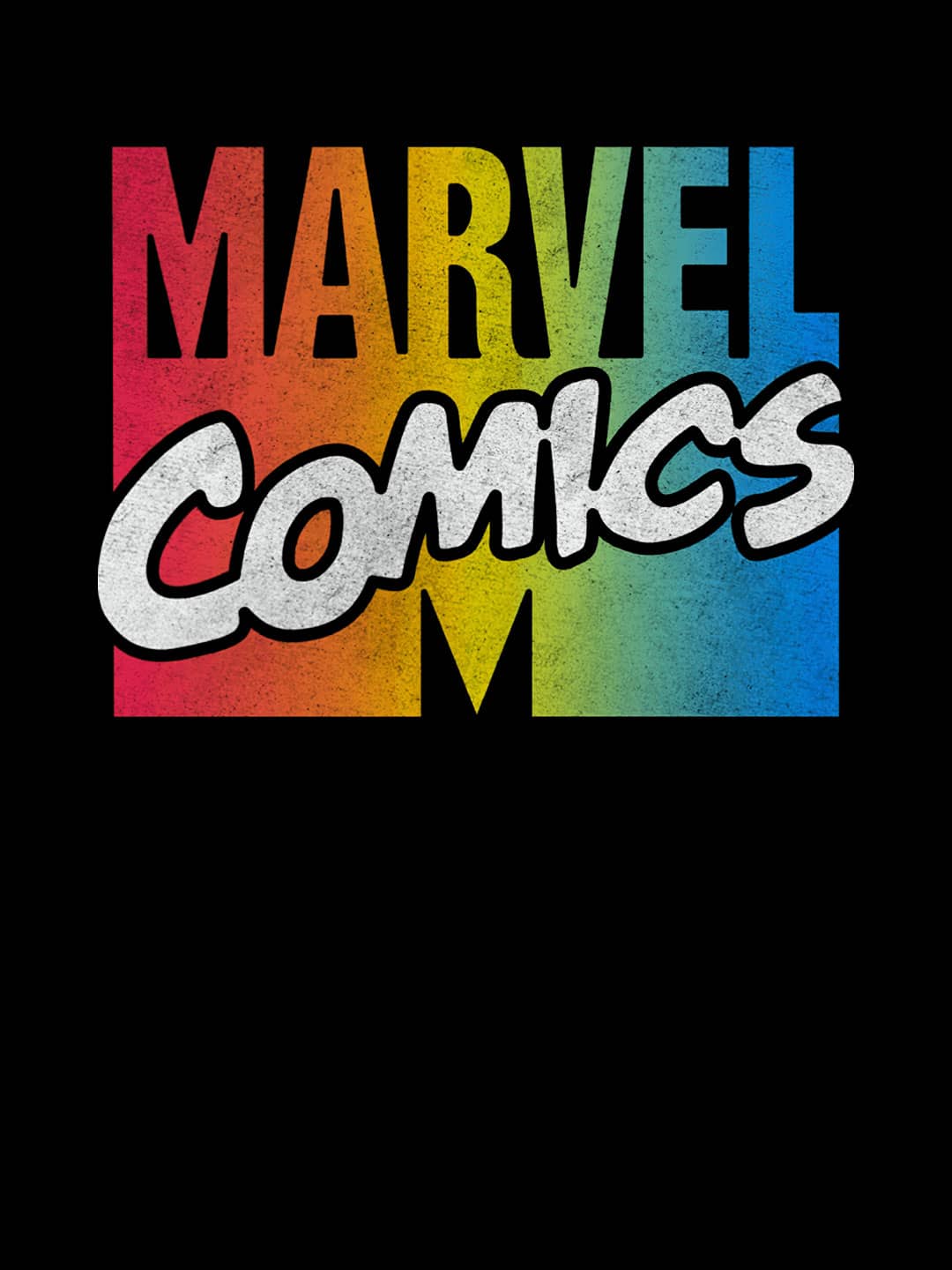 Vintage Marvel Logo - Mens T-Shirt Black XL