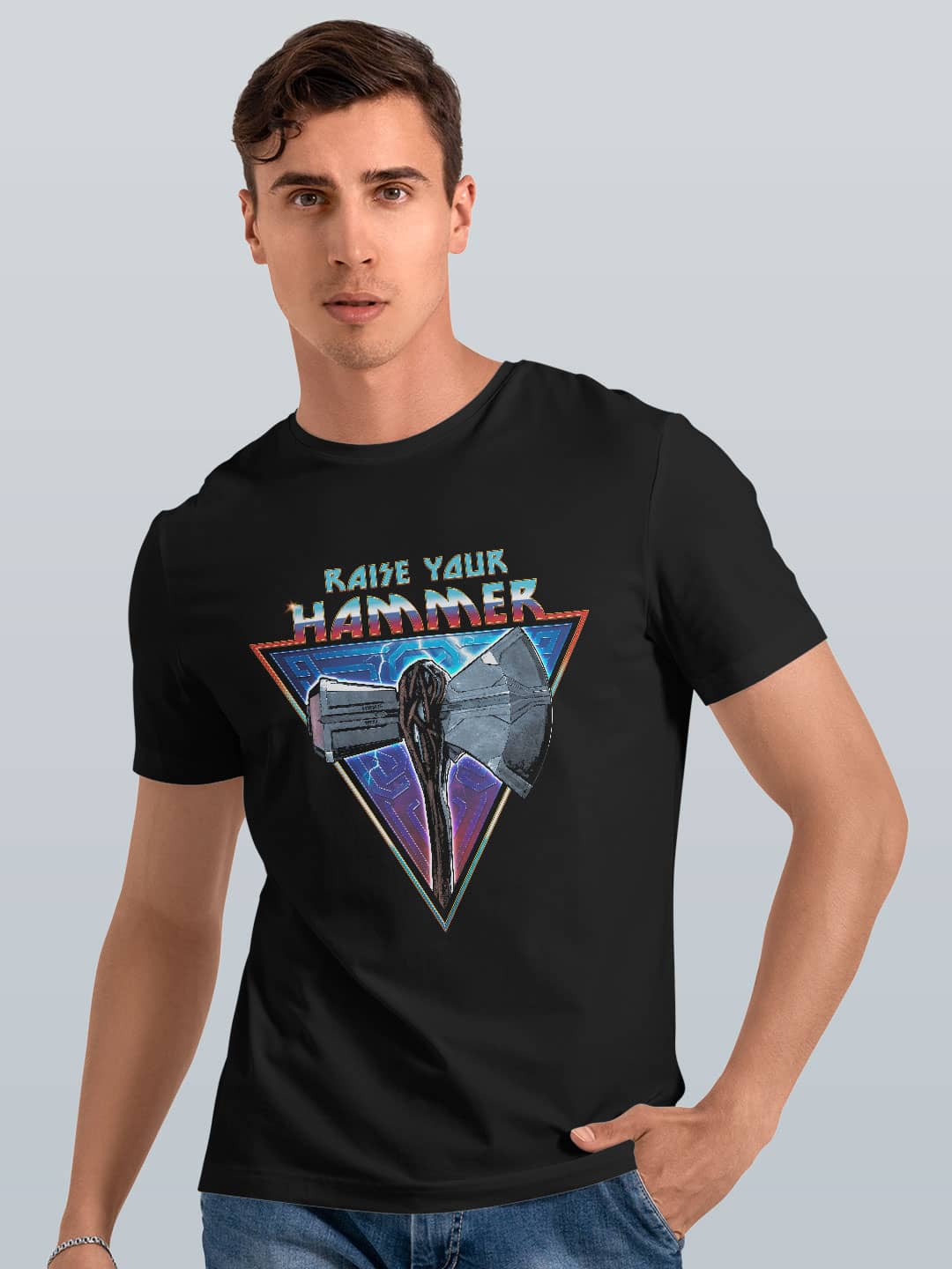 worthyraiseyourhammer-menst-shirt-black-medium