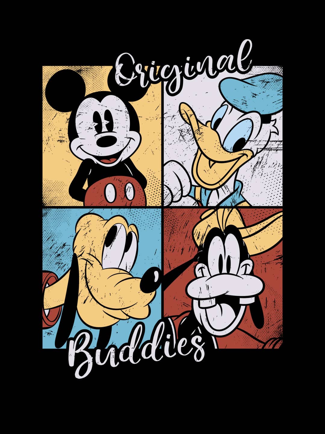 Mickeys Buddies - Mens T-Shirt Black Small