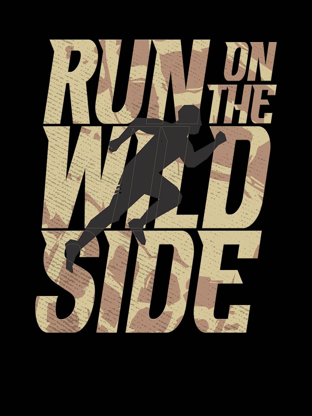 Run on the Wild Side - Mens T-Shirt Black Small