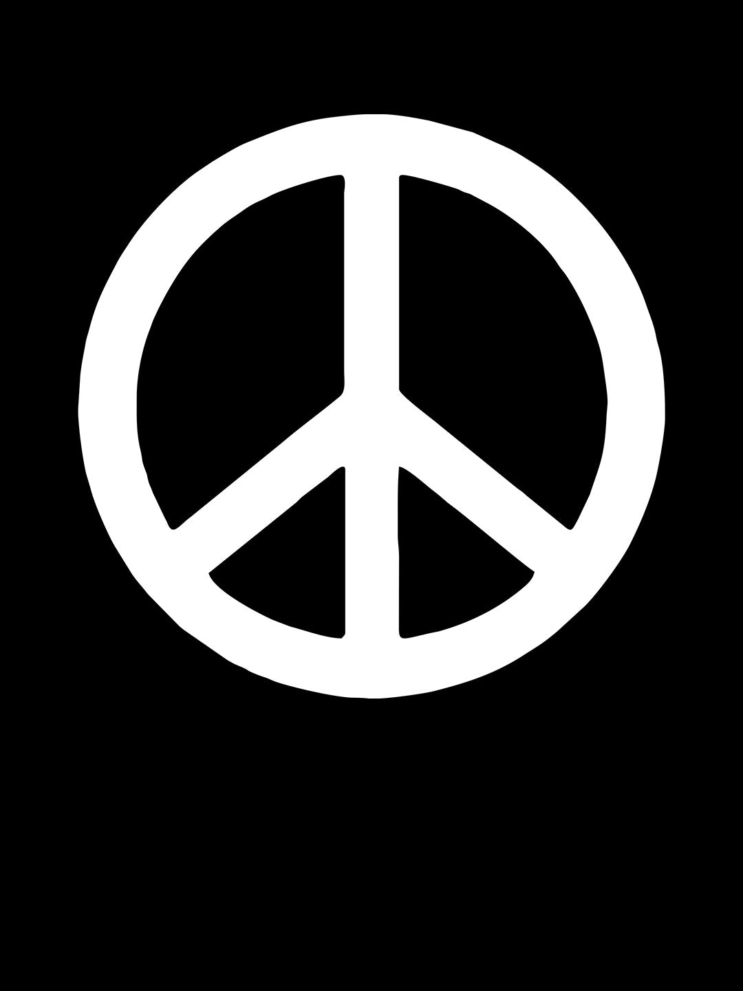 Symbol of Peace - Mens T-Shirt - Regular Fit - Black - Medium