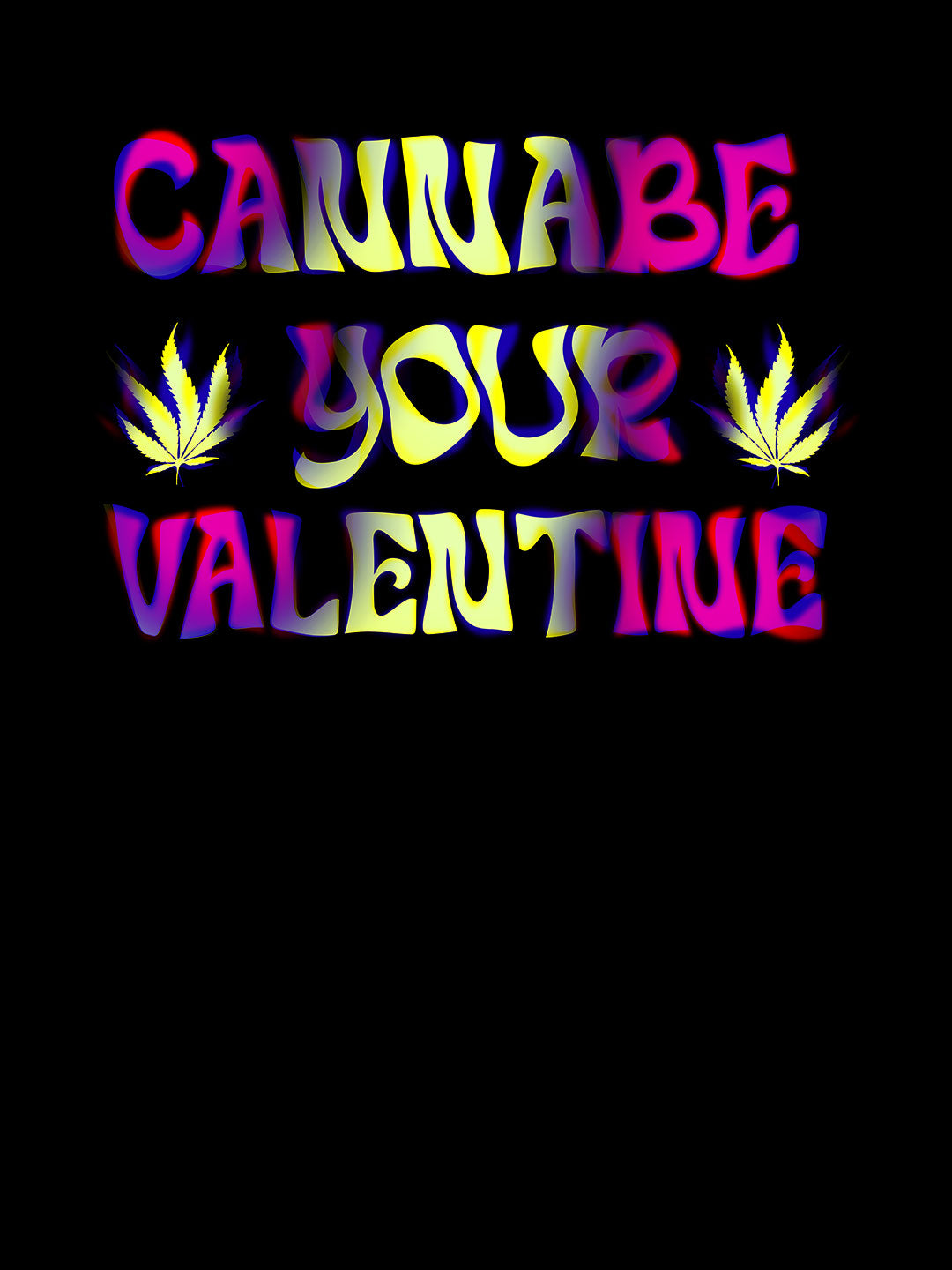 Valentine Cannabe - Mens T-Shirt Black XL