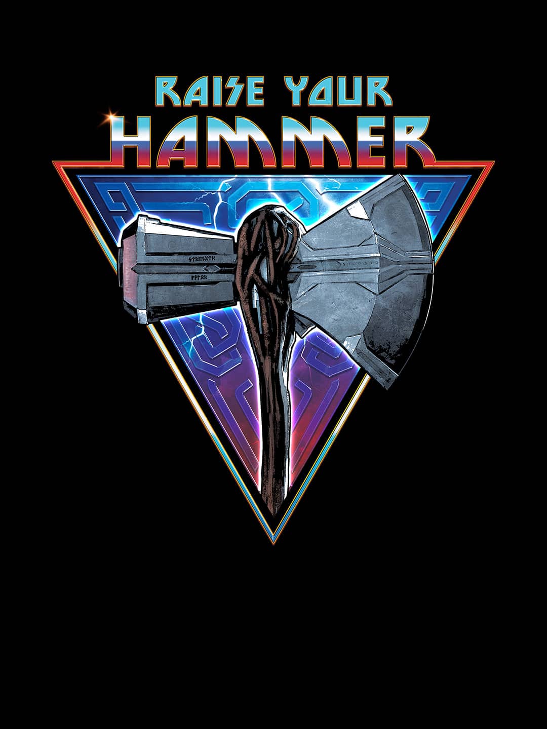 Worthy Raise your Hammer - Mens T-Shirt Black Medium