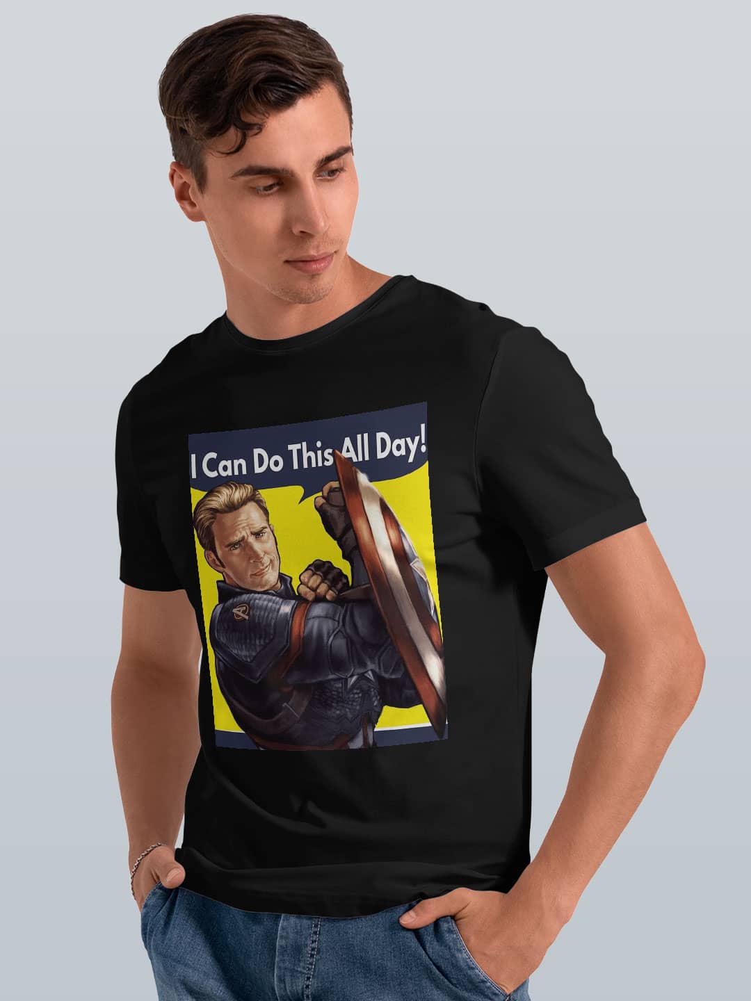 All Day Ready Steve - Mens T-Shirt Black Medium