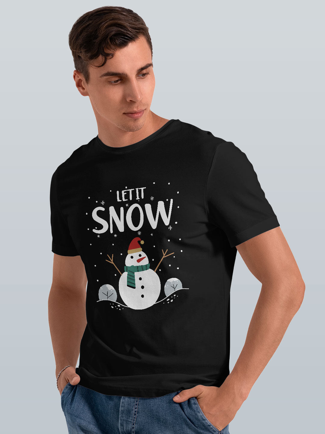 Let it Snow - Mens T-Shirt Black XXL