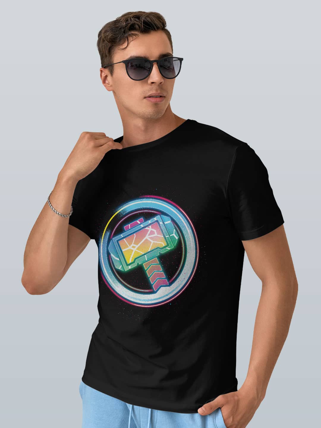 Bifrost Mjolnir - Mens T-Shirt Black Small