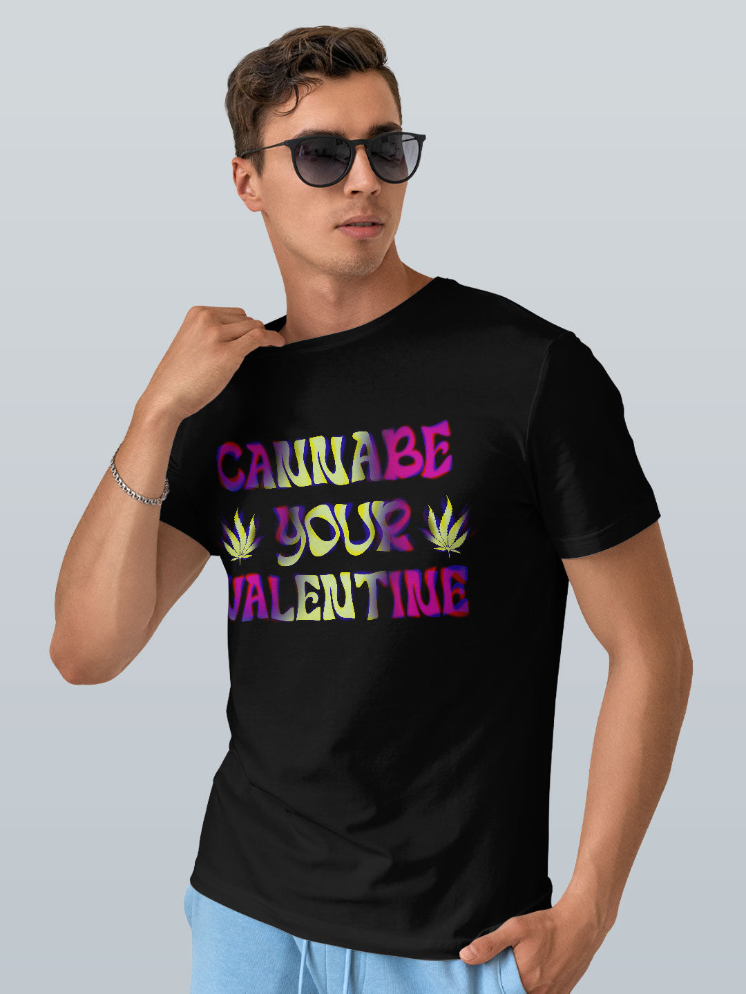 Valentine Cannabe - Mens T-Shirt Black XL