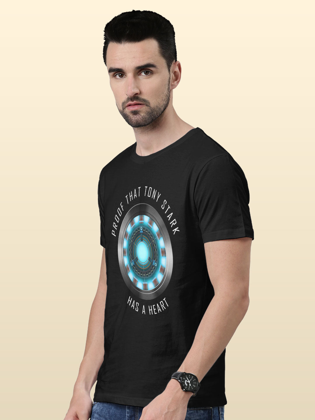 tonystarkhasaheart-menst-shirt-black-small