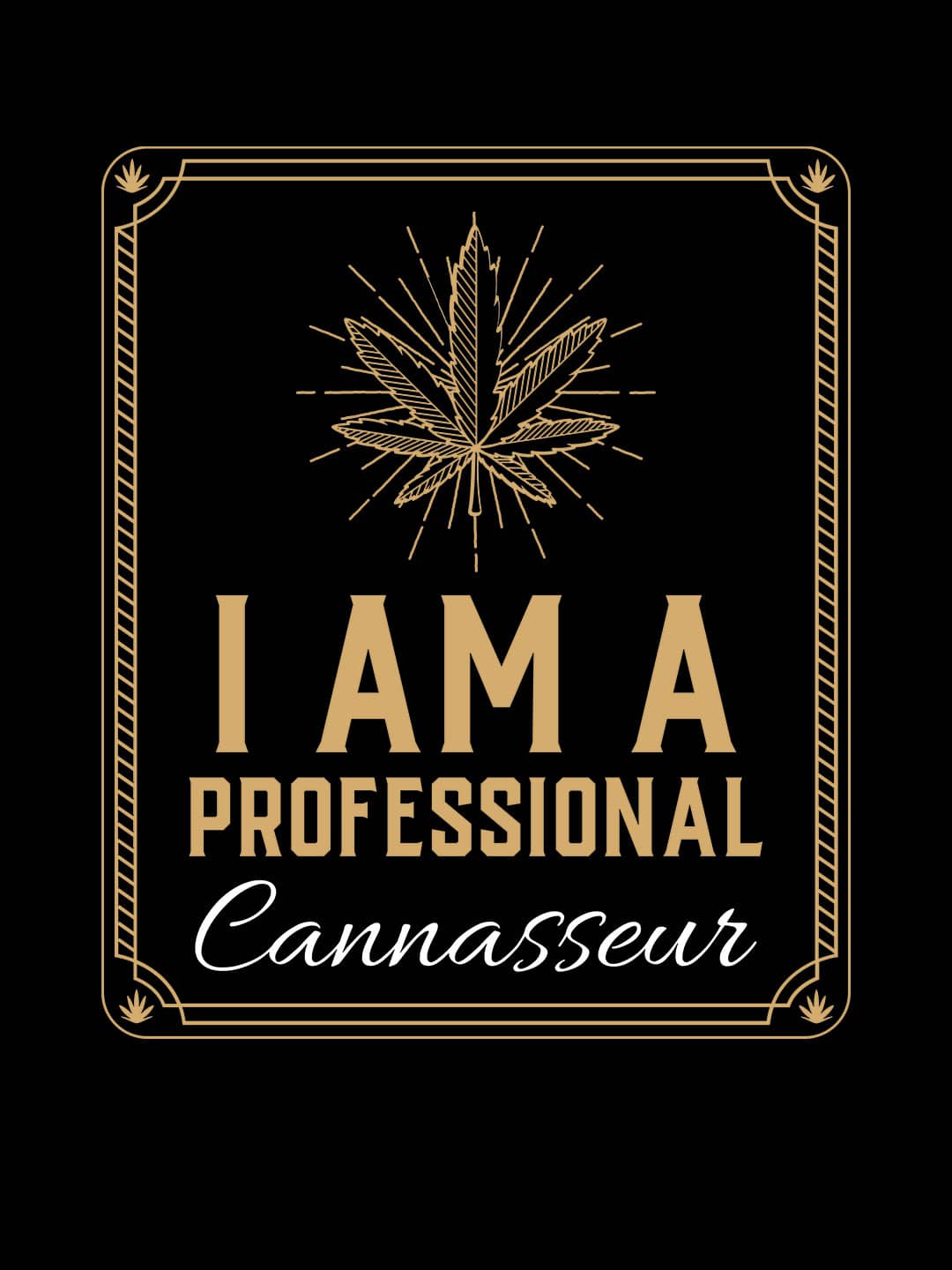 Professional Cannasseur - Mens T-Shirt Black XL