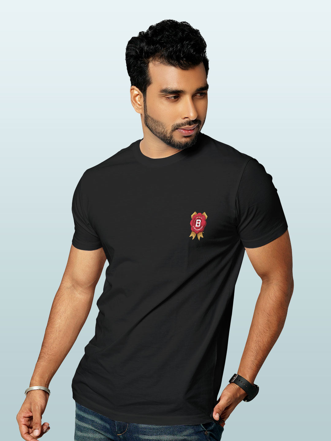 Jim Beam Rosette Black - Mens T-Shirt - Regular Fit - Black - Small