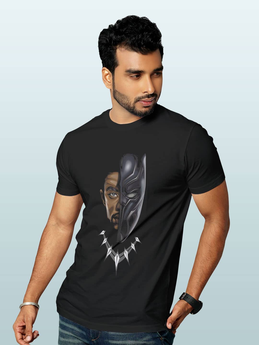 Tchalla Panther - Mens T-Shirt - Regular Fit - Black - Small
