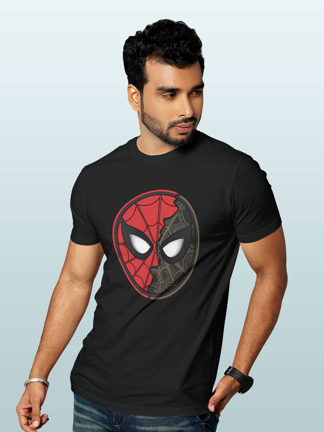 twofacespidey-menst-shirt-black-medium