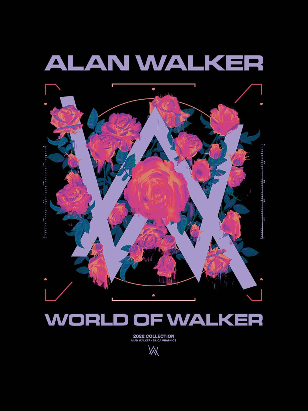 Alan Walker Melting Rose - Unisex T- shirt Black XXL