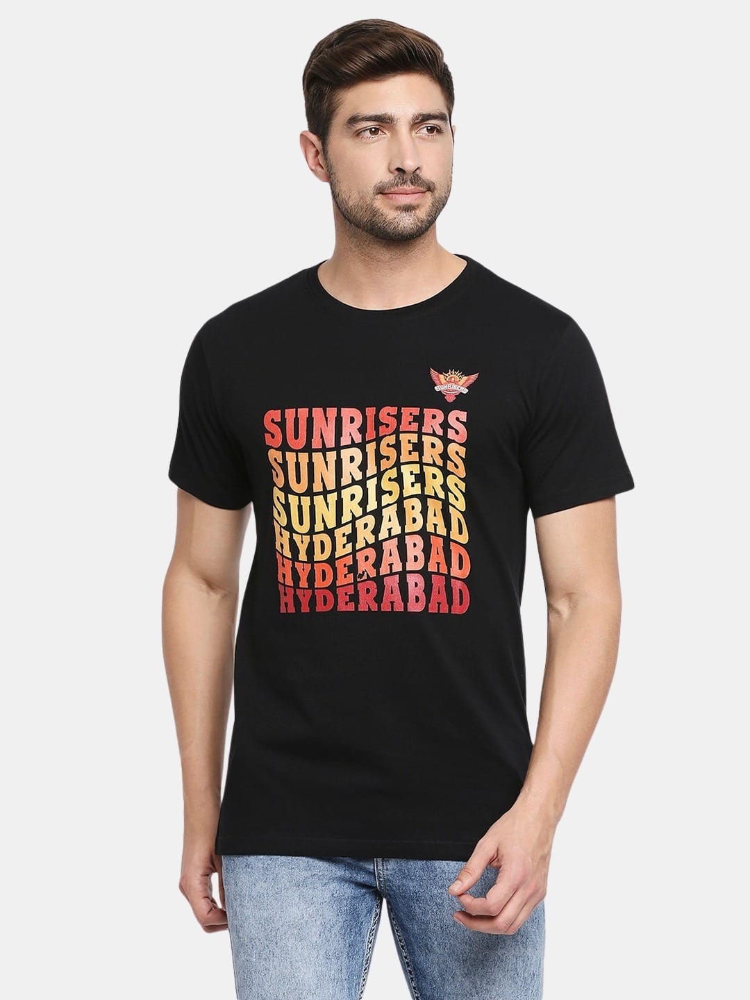 Sunrisers Hyderabad Text - Mens T-Shirt Black XXL