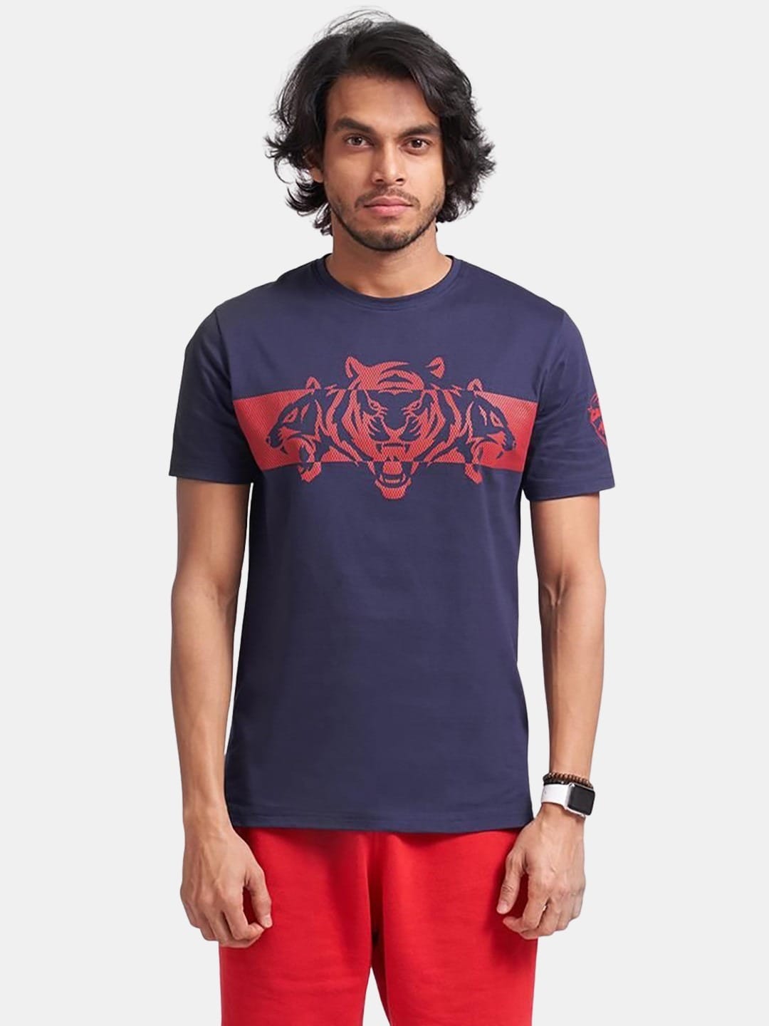 Delhi Capitals Tiger - Mens T-Shirt Blue XL