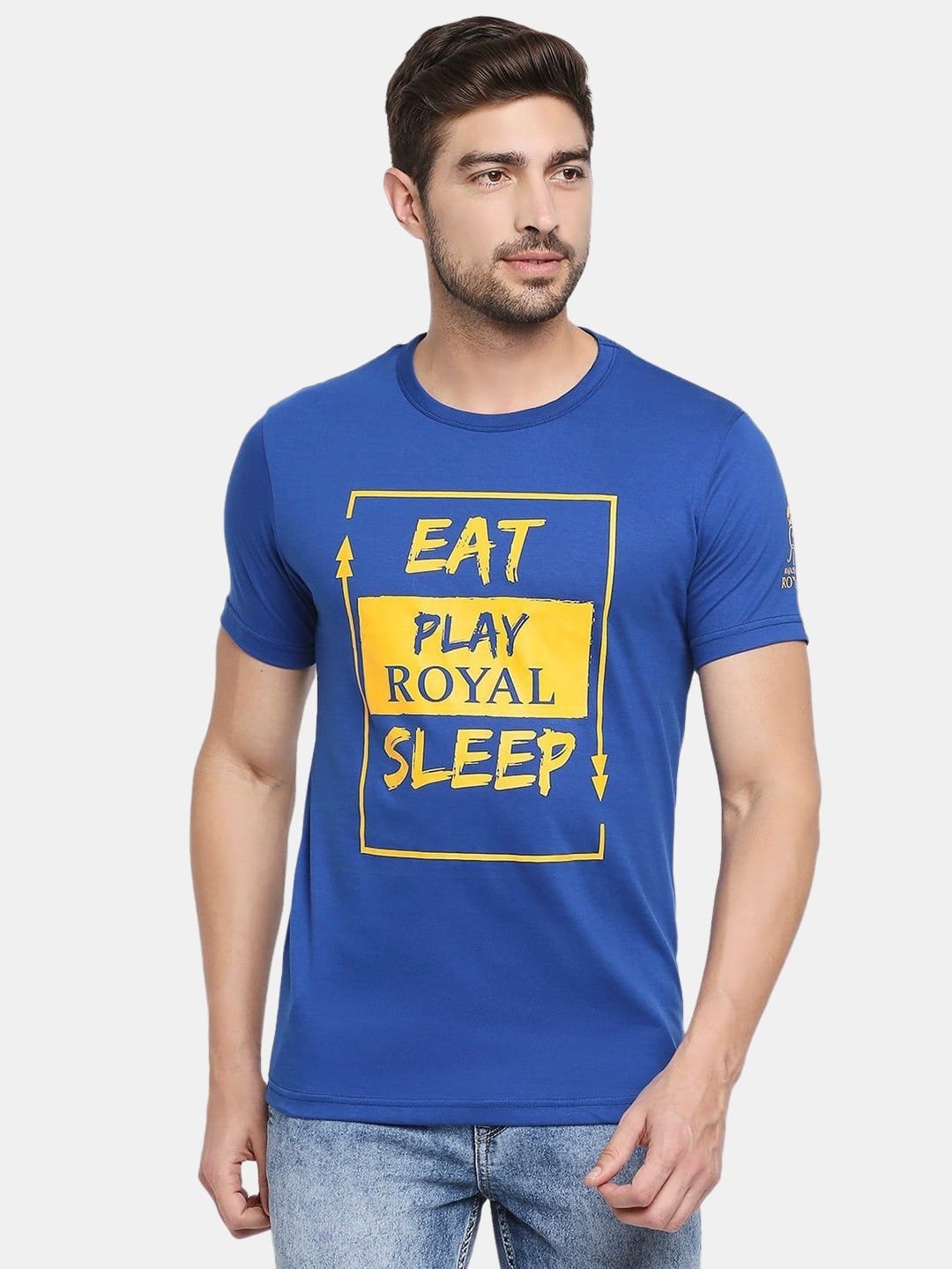 Rajasthan Royals Play Royal - Mens T-Shirt Blue XXL