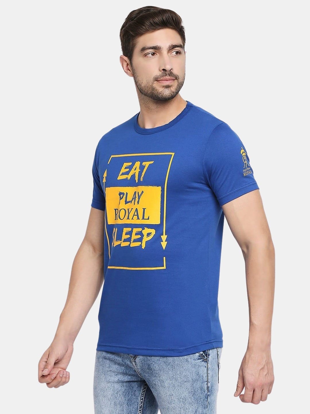 Rajasthan Royals Play Royal - Mens T-Shirt Blue XXL