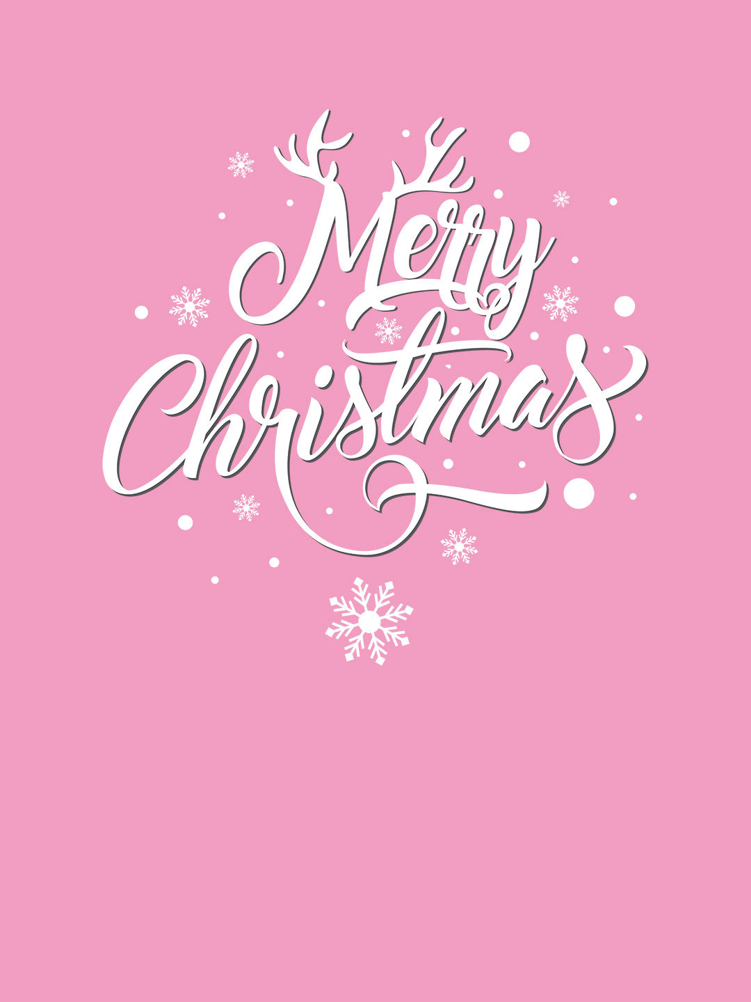 Merry Christmas - Mens T-Shirt Baby Pink Large