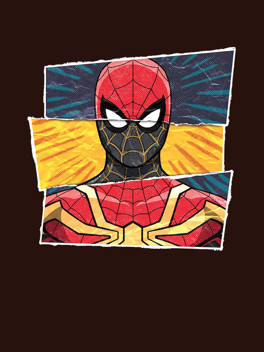Spider Man Engage - Mens T-Shirt Brown XXL