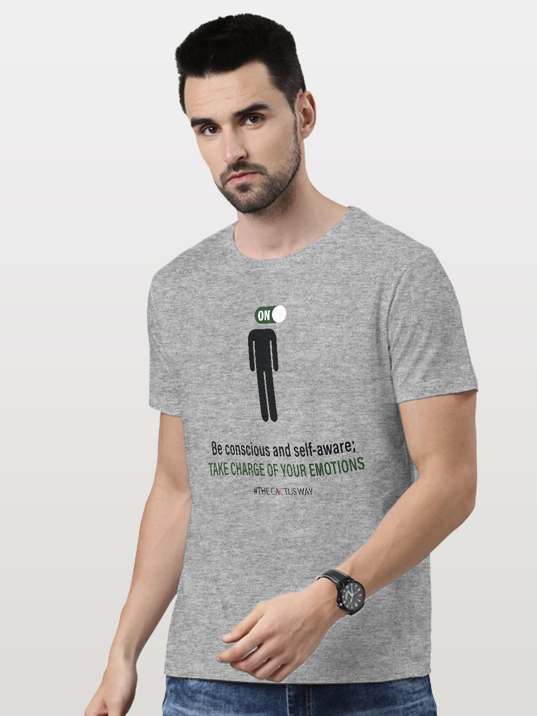 beconciousandselfaware Grey Melange image 1