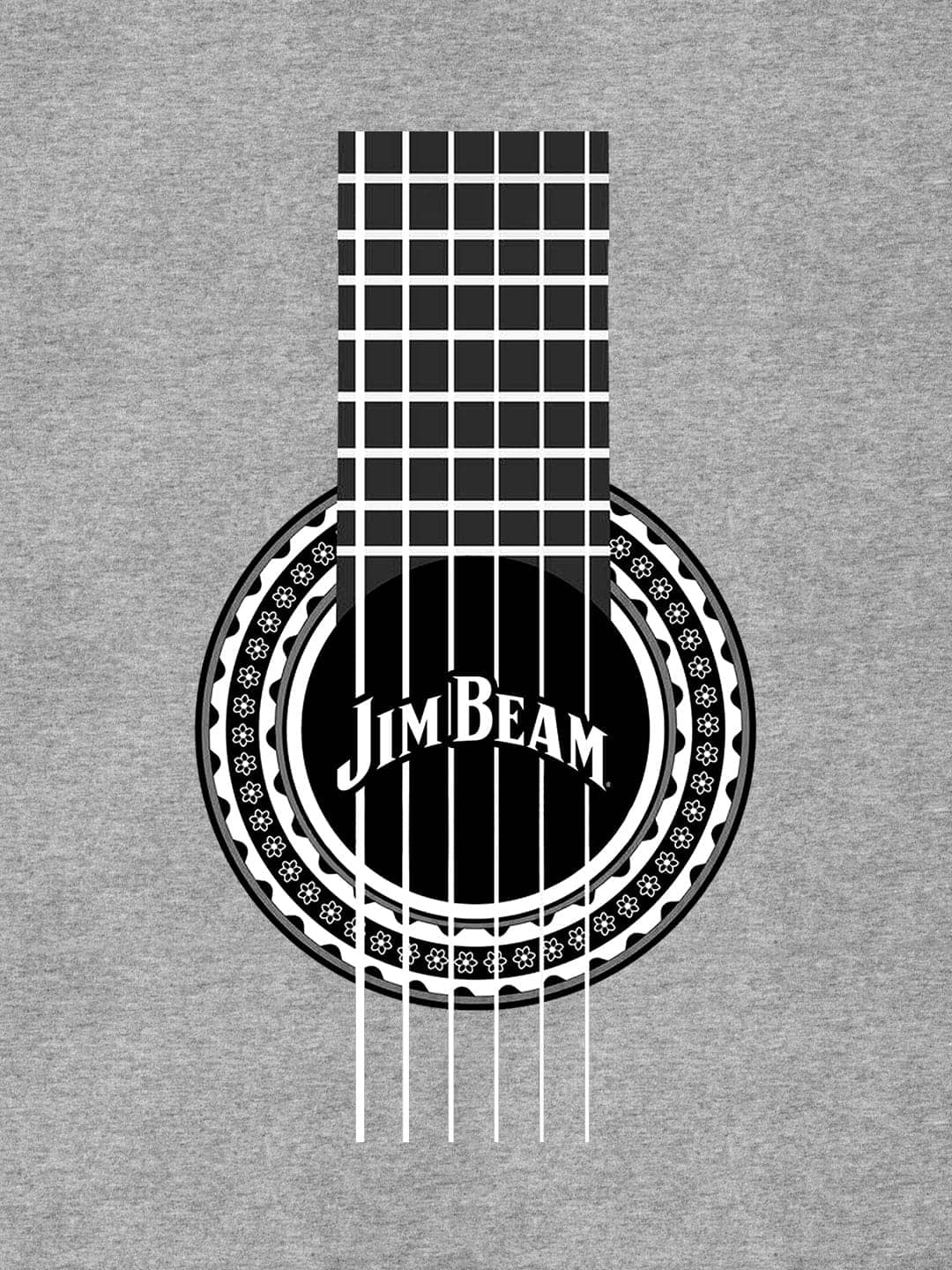 Jim Beam Flamenco - Mens T-Shirt Grey Melange Small