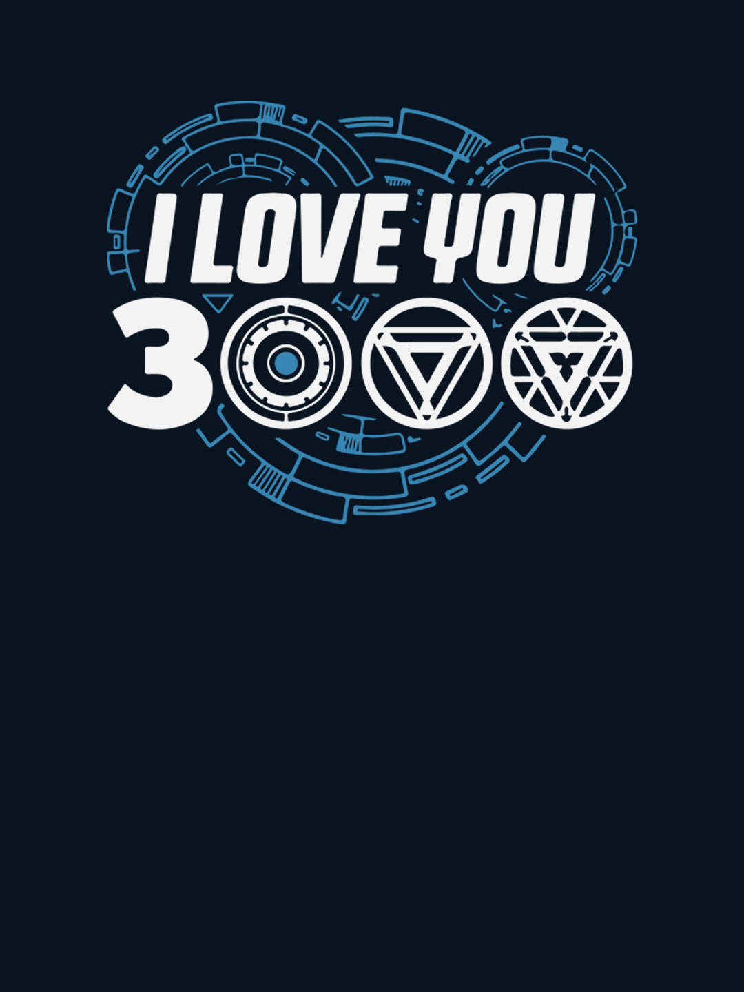 Love you 3000 - Mens T-Shirt Navy Blue Medium