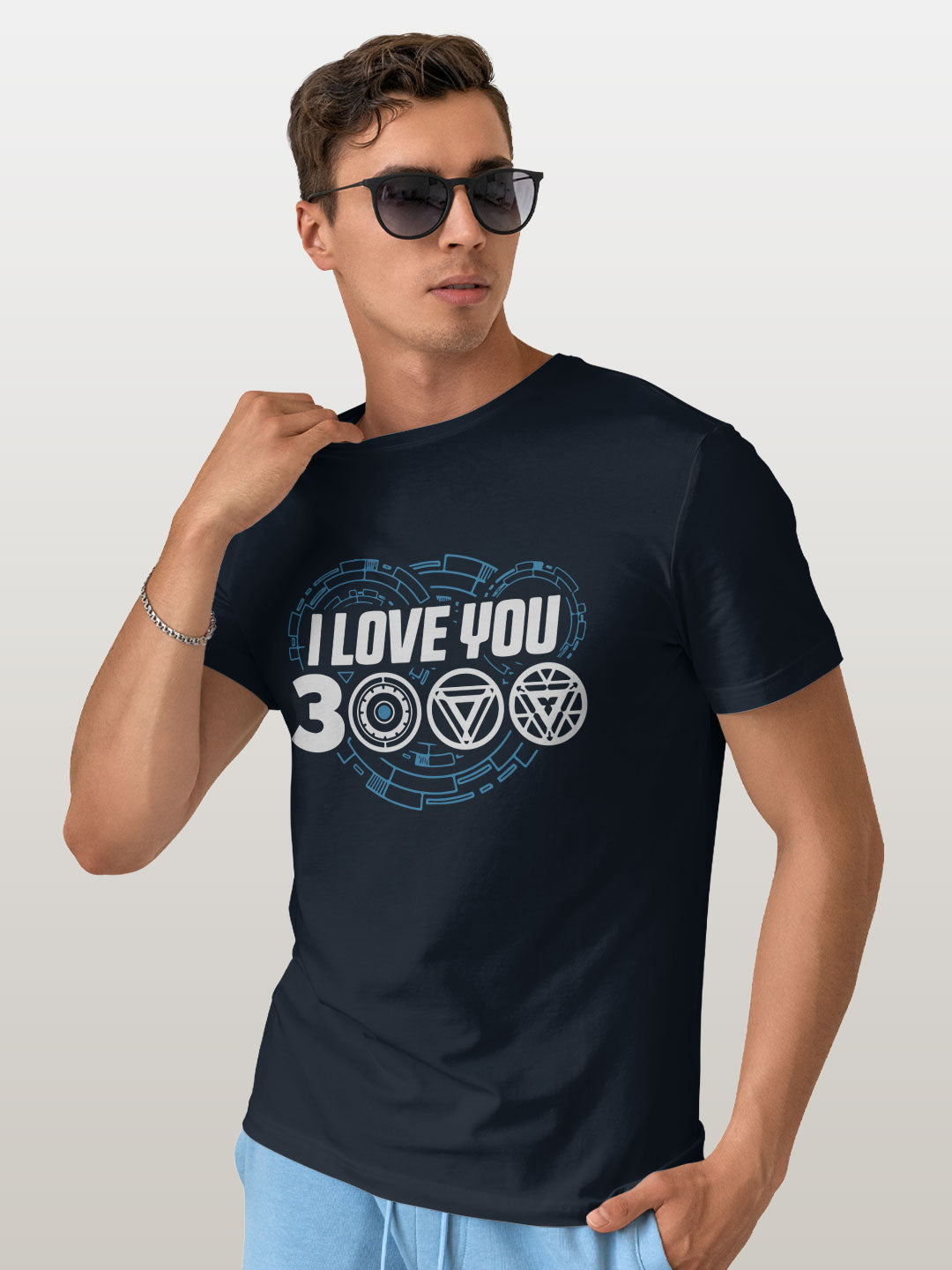 Love you 3000 - Mens T-Shirt Navy Blue Medium