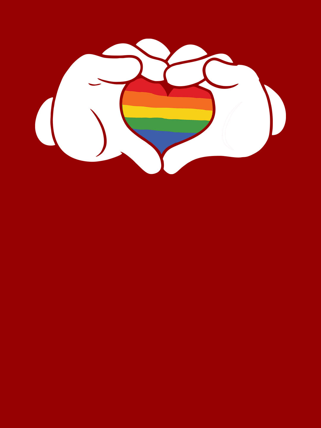 Mickey Loves Pride - Mens T-Shirt Red XXL