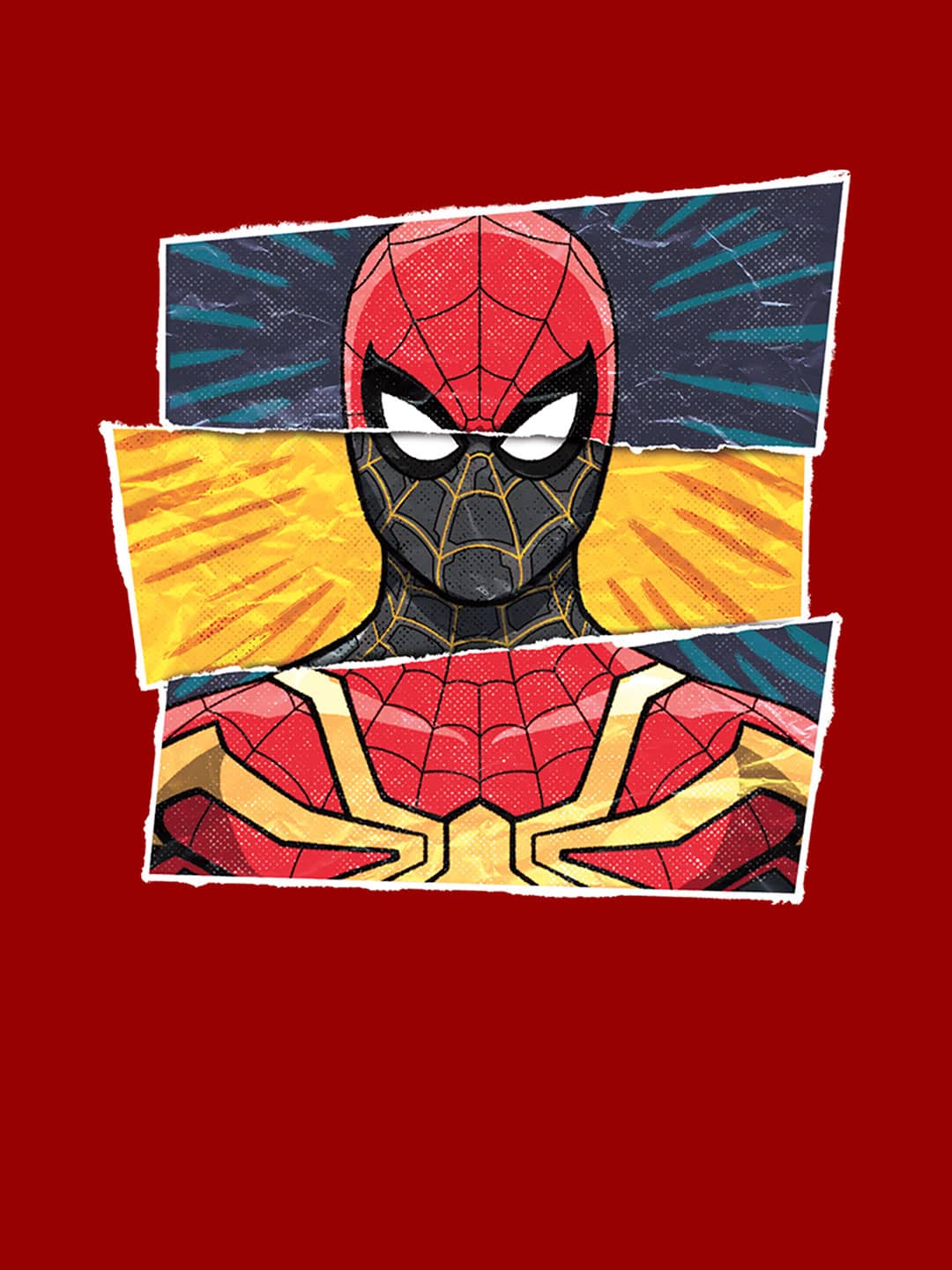 Spider Man Engage - Mens T-Shirt Red Medium