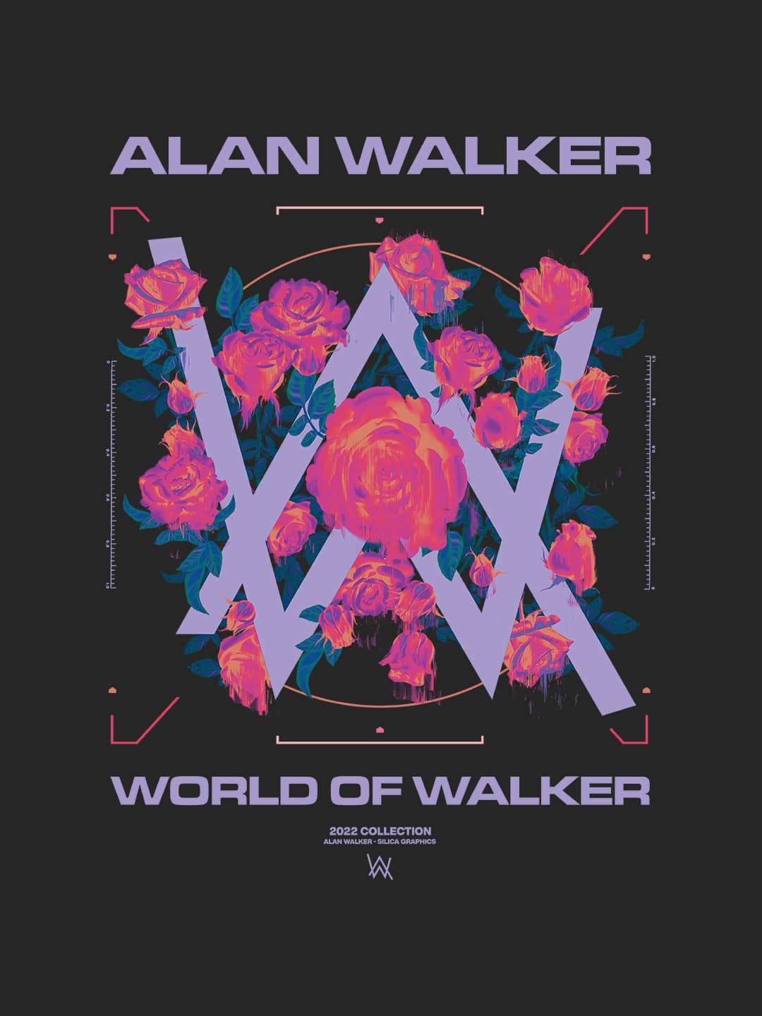 Alan Walker Melting Rose - Mens T-Shirt Steel Grey Small