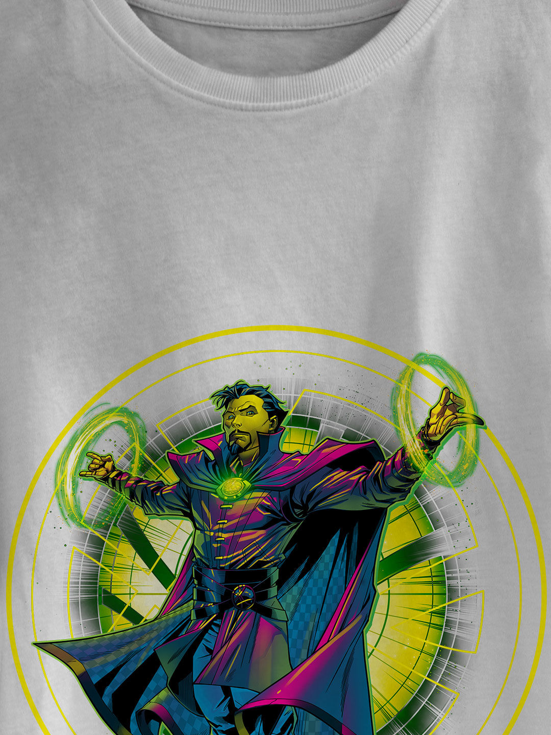 Neon Sorcerer Supreme - Mens T-Shirt - Regular Fit - White - XXL