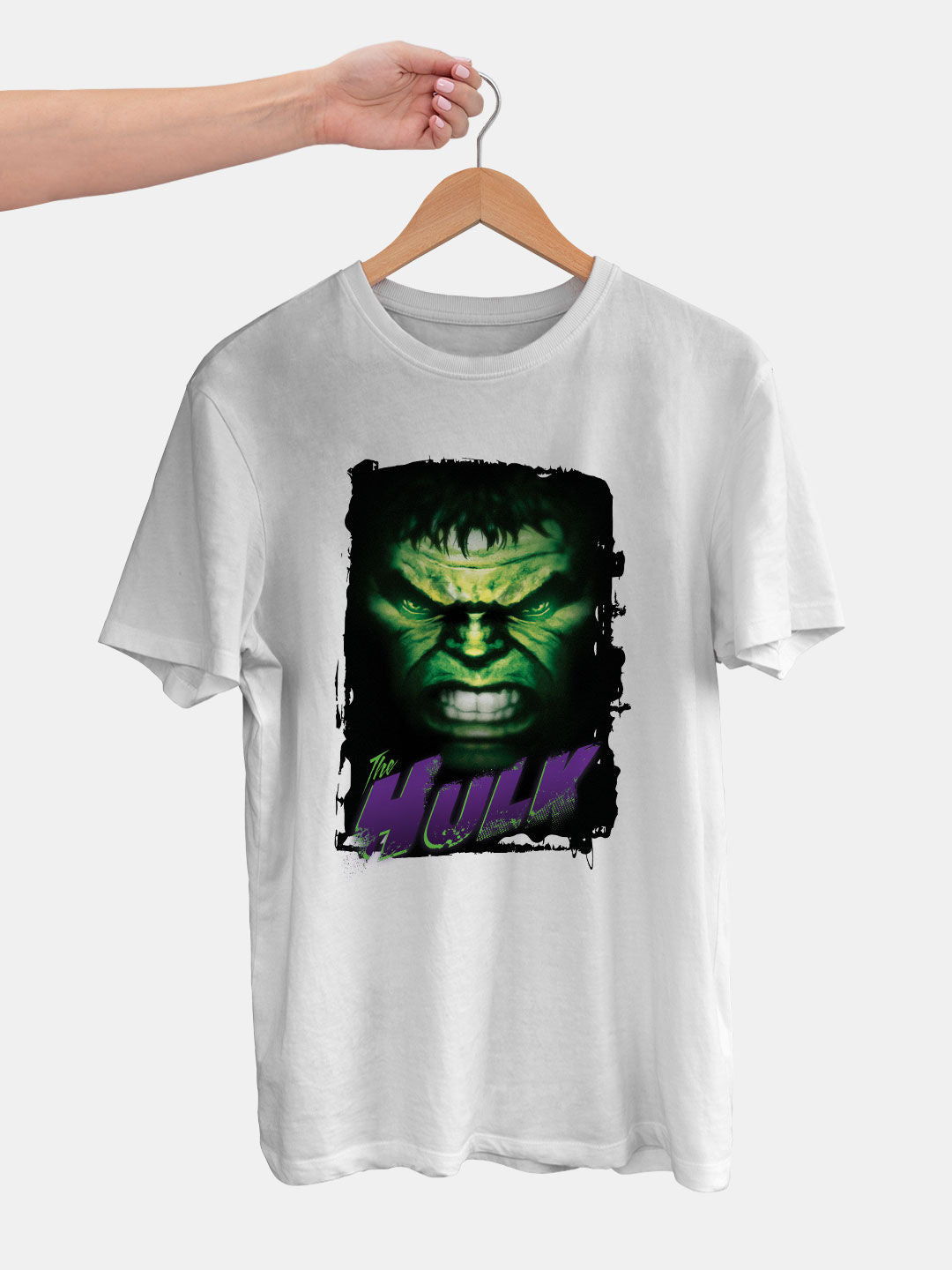 The Hulk - Mens T-Shirt - Regular Fit - White - Large