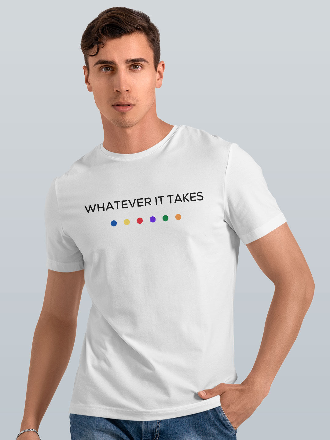 Whatever it Takes - Mens T-Shirt - Regular Fit - White - Small