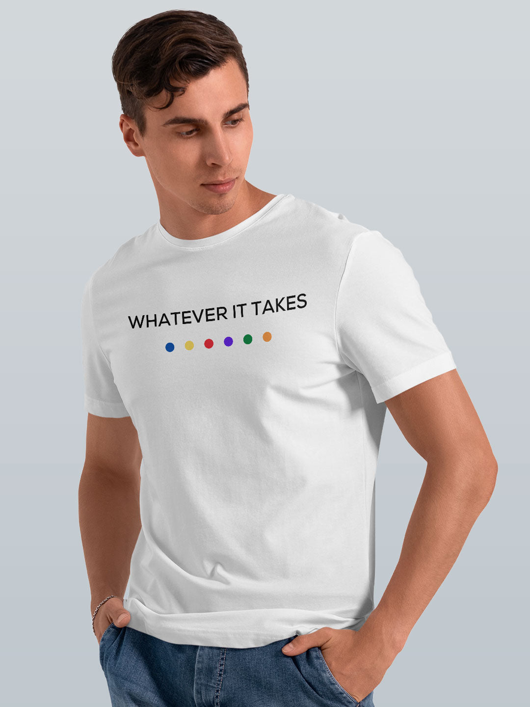 Whatever it Takes - Mens T-Shirt - Regular Fit - White - Small