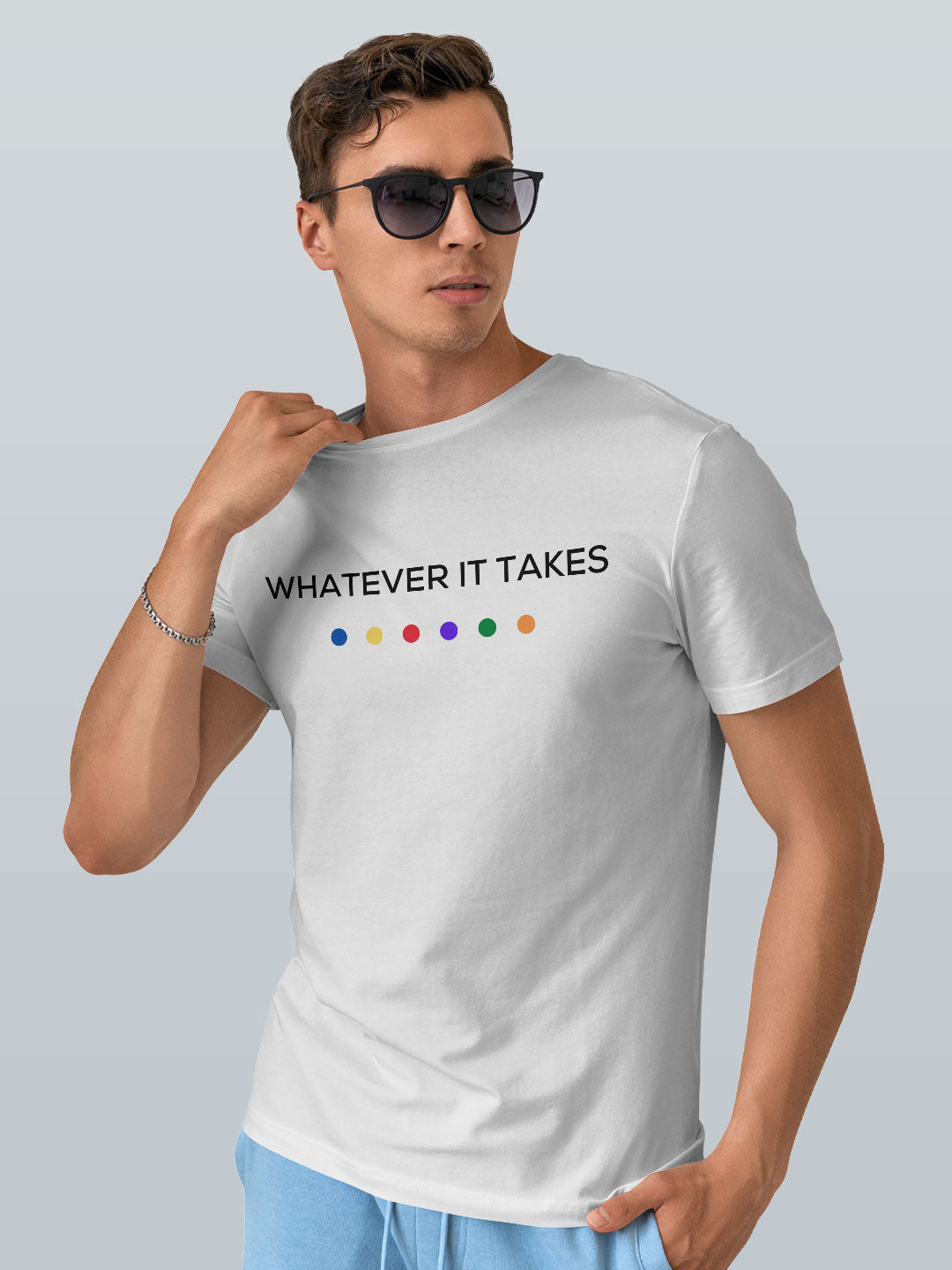 Whatever it Takes - Mens T-Shirt - Regular Fit - White - Small