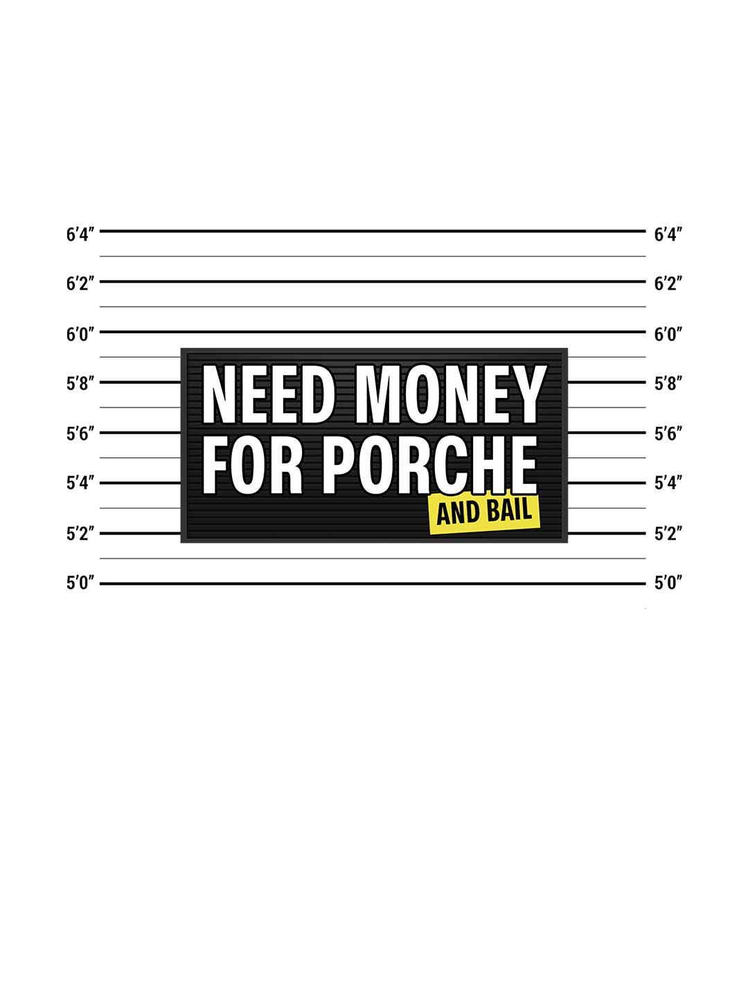 Need Money for Porche - Mens T-Shirt White XXL