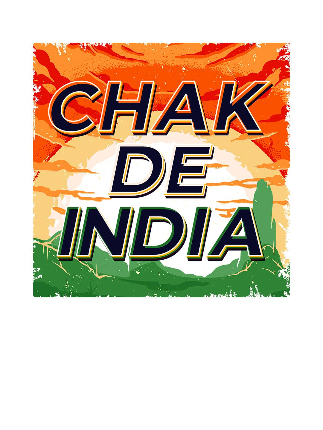 SM Chak De India - Mens T-Shirt White Large