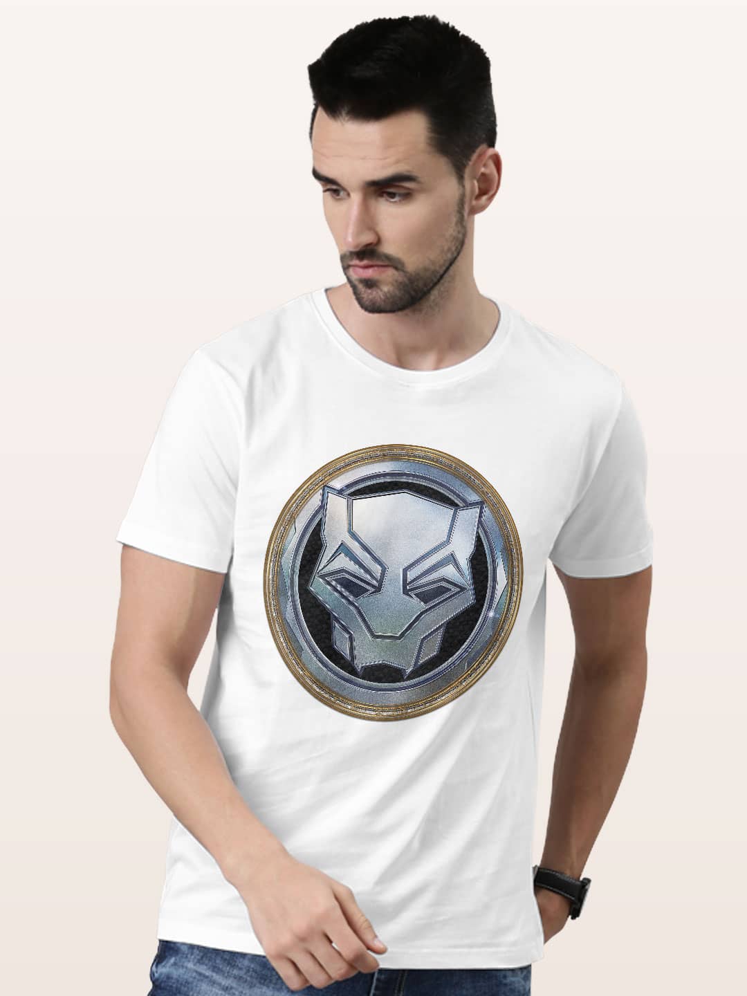 wakandaforevervibraniumgold-menst-shirt-white-medium