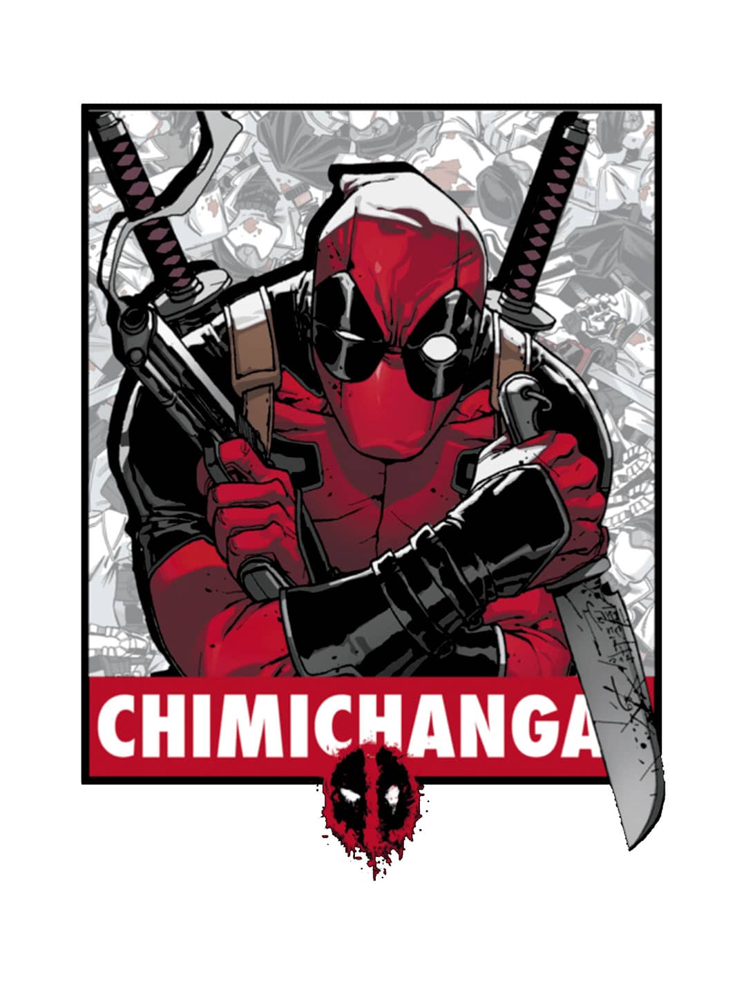 Deadpool Likes Chimichanga - Mens T-Shirt White Small