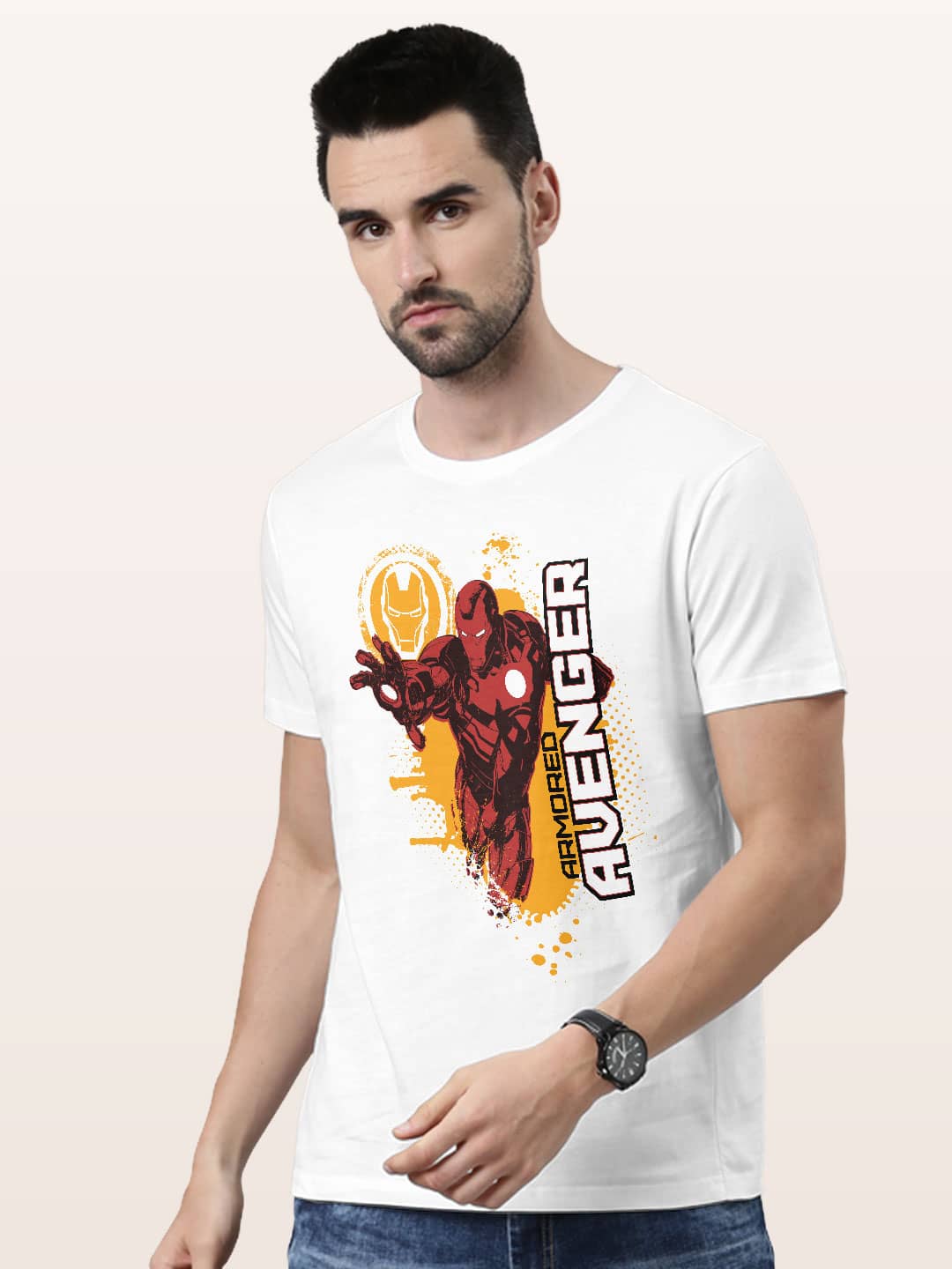 Armored Avenger - Mens T-Shirt White Medium