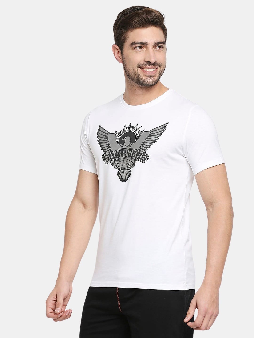 Sunrisers Hyderabad Crest - Mens T-Shirt White Large