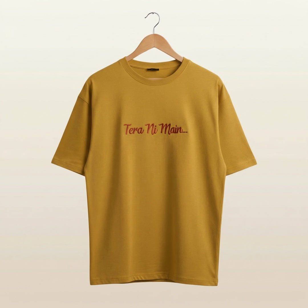 Tera Ni Main Lover - Oversized T-shirt Yellow S
