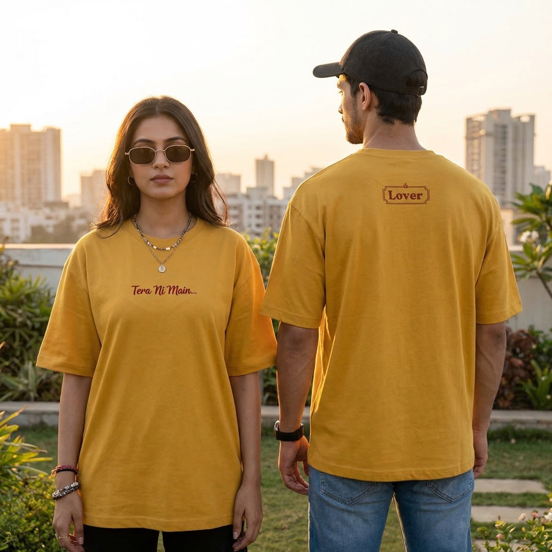 Tera Ni Main Lover - Oversized T-shirt Yellow M
